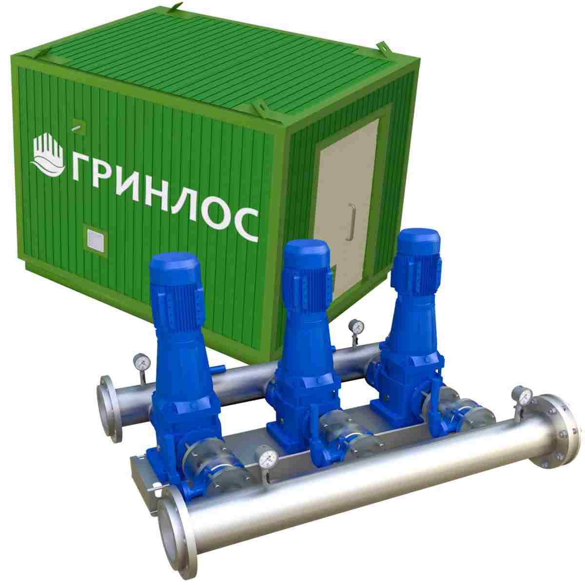 Наземная установка для водоснабжения ГРИНЛОС 25 м3/ч 3x2,5 м